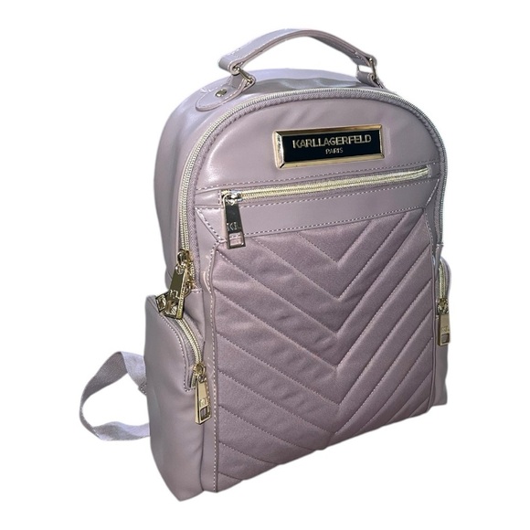 Karl Lagerfeld NWOT Chevron Backpack - Picture 9 of 10